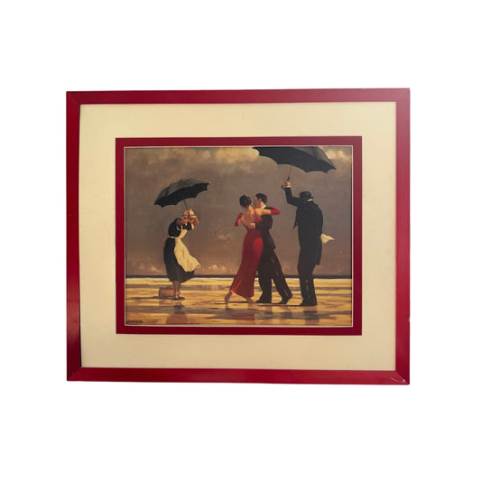 “The Singing Butler” — Framed Art Print in Red Lacquer Frame