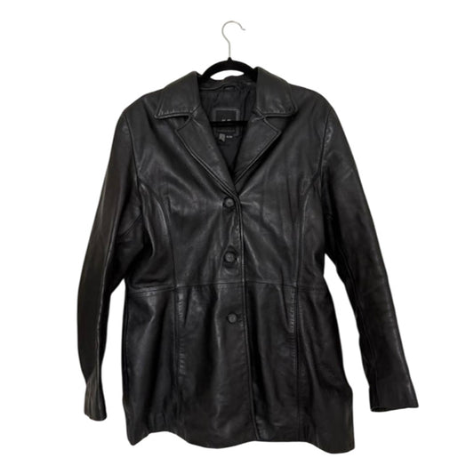 Black vintage Jlc New York leather jacket